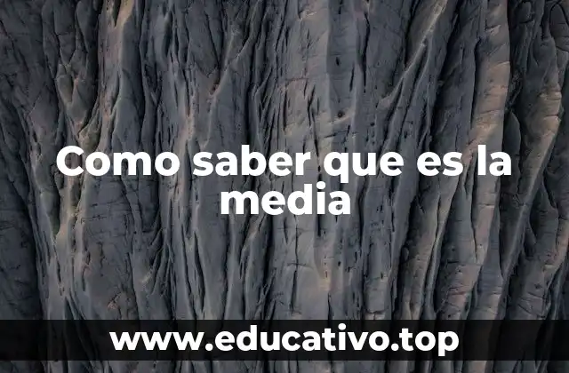 Como saber que es la media