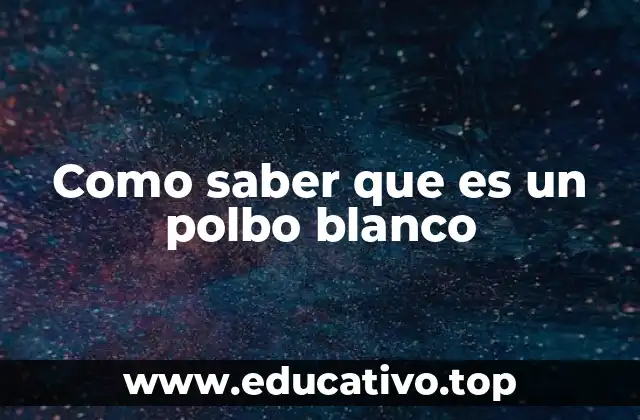 Como saber que es un polbo blanco