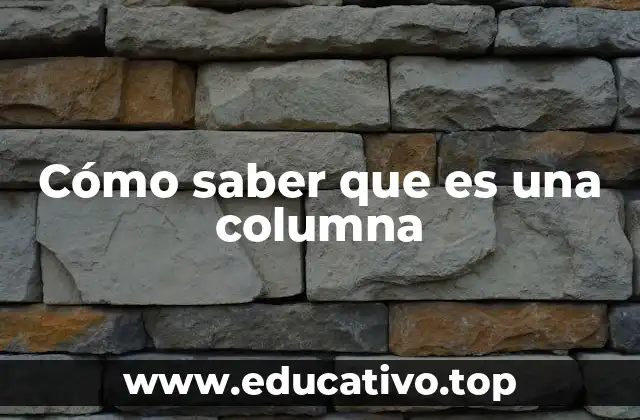 Cómo saber que es una columna