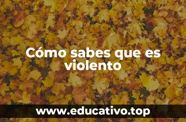 Cómo sabes que es violento