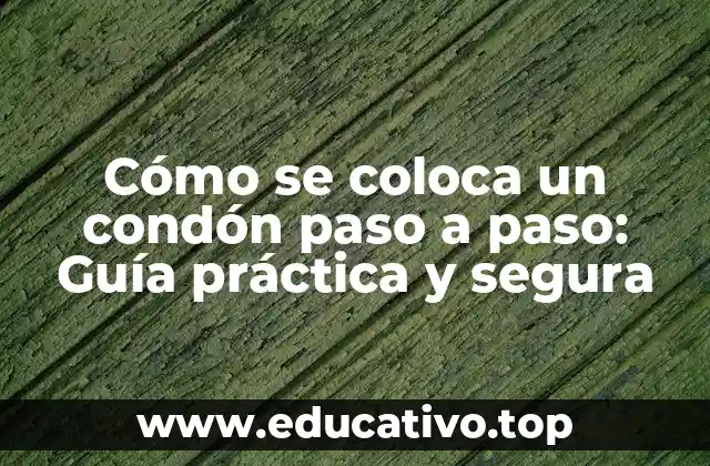 Cómo se coloca un condón paso a paso: Guía práctica y segura