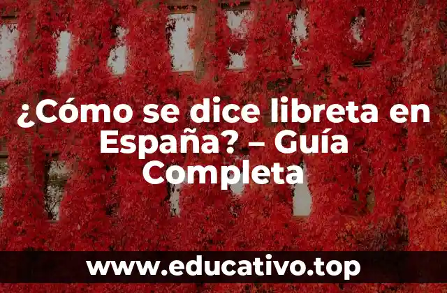 ¿Cómo se dice libreta en España? – Guía Completa