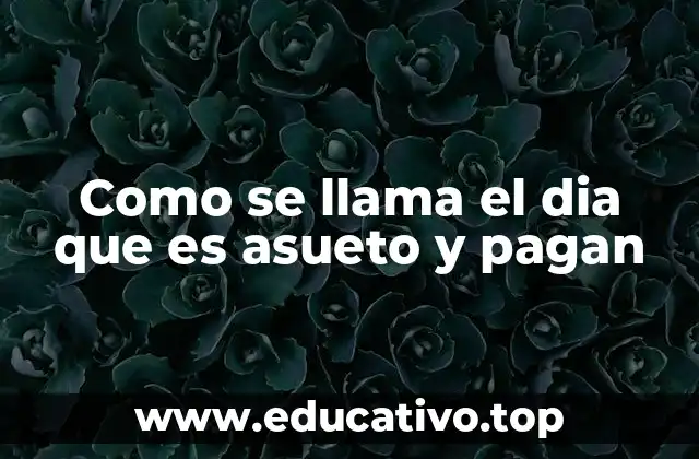 Como se llama el dia que es asueto y pagan