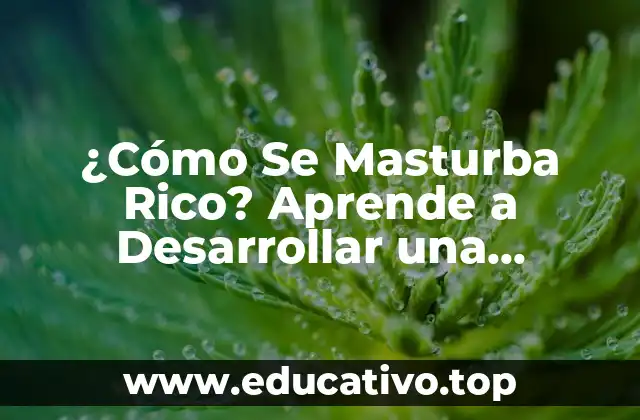 ¿Cómo Se Masturba Rico? Aprende a Desarrollar una Mentalidad de Éxito