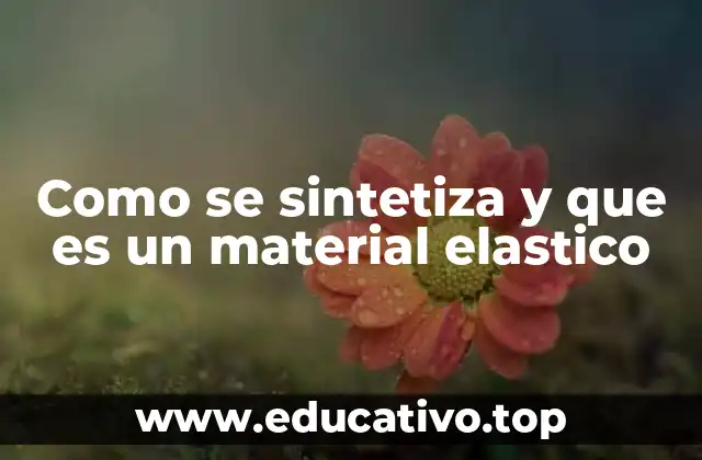 Como se sintetiza y que es un material elastico