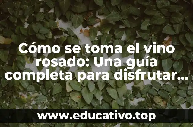 Cómo se toma el vino rosado: Una guía completa para disfrutar al máximo