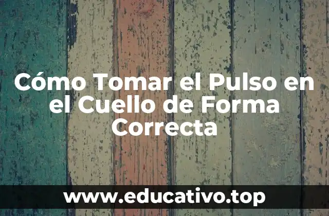 Cómo Tomar el Pulso en el Cuello de Forma Correcta