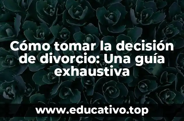 Cómo tomar la decisión de divorcio: Una guía exhaustiva