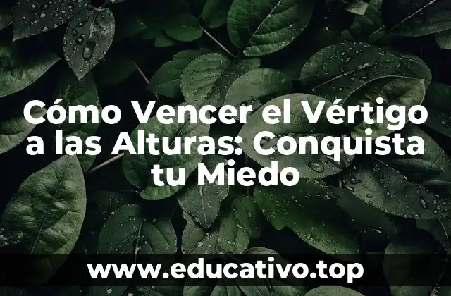 Cómo Vencer el Vértigo a las Alturas: Conquista tu Miedo