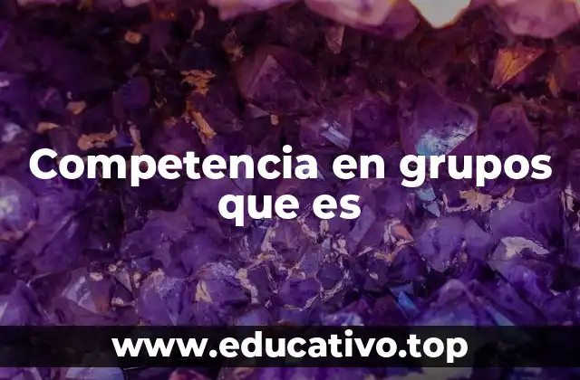 Competencia en grupos que es