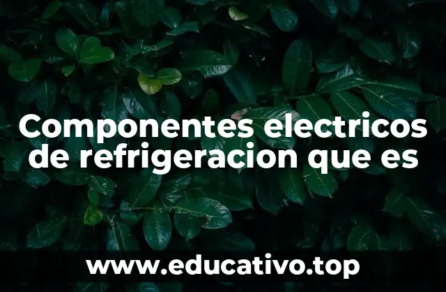 Componentes electricos de refrigeracion que es