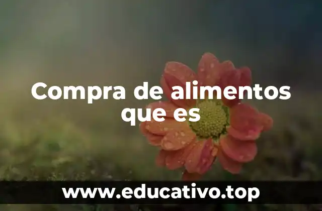 Compra de alimentos que es