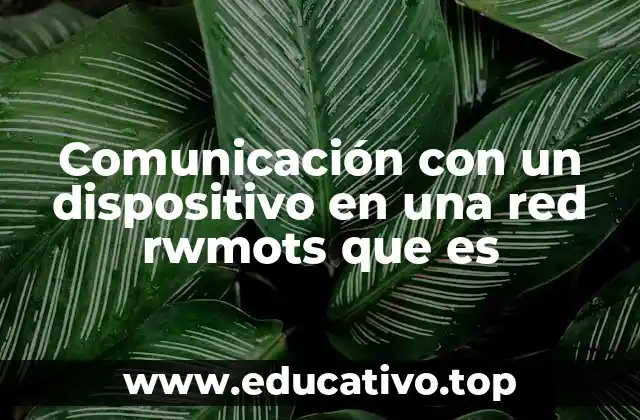 Comunicación con un dispositivo en una red rwmots que es