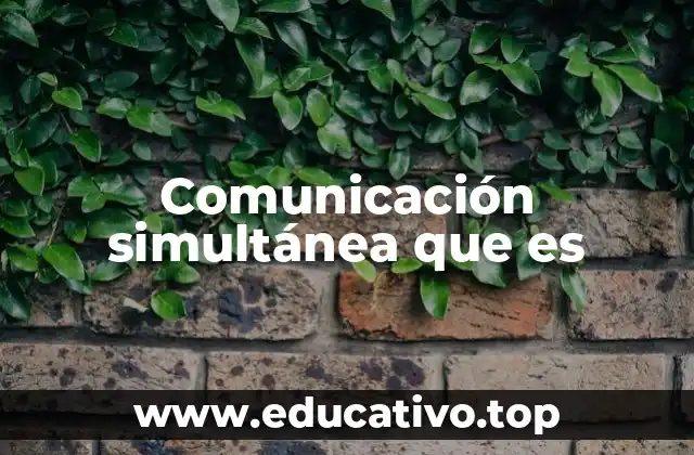 Comunicación simultánea que es