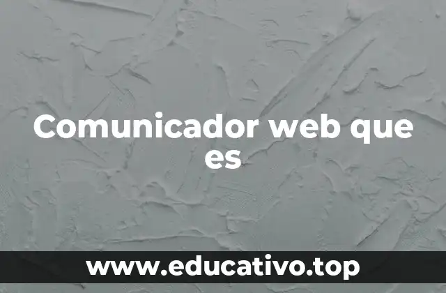Comunicador web que es