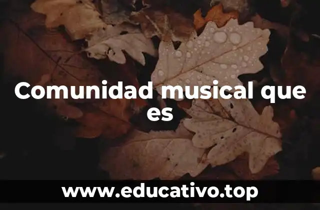Comunidad musical que es