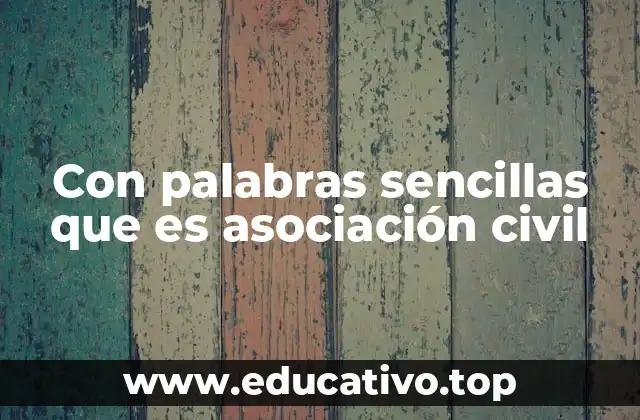 Con palabras sencillas que es asociación civil