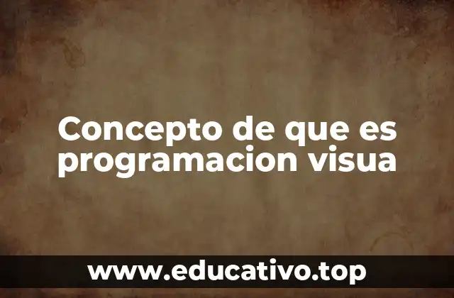 Concepto de que es programacion visua