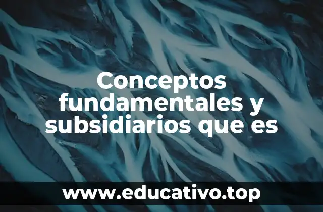 Conceptos fundamentales y subsidiarios que es