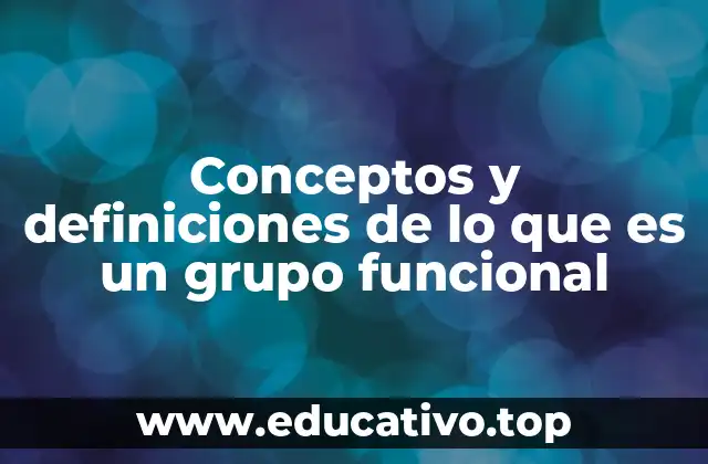 Conceptos y definiciones de lo que es un grupo funcional