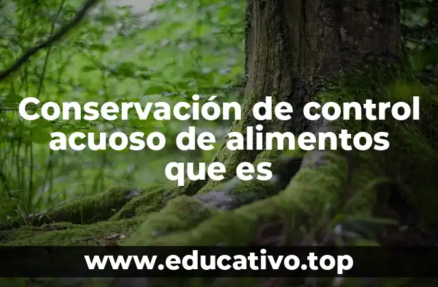 Conservación de control acuoso de alimentos que es