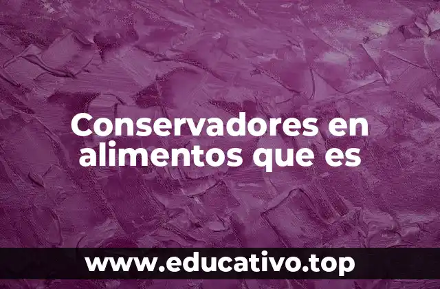 Conservadores en alimentos que es