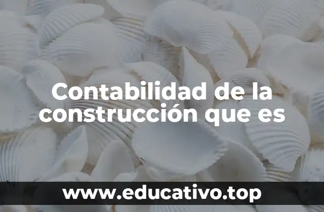 Contabilidad de la construcción que es