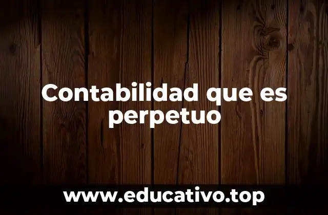 Contabilidad que es perpetuo