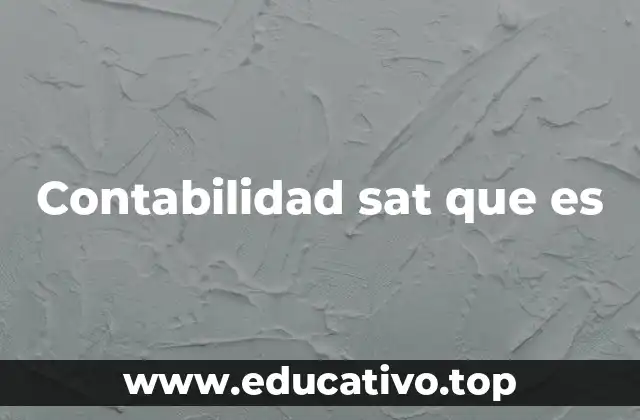 Contabilidad sat que es