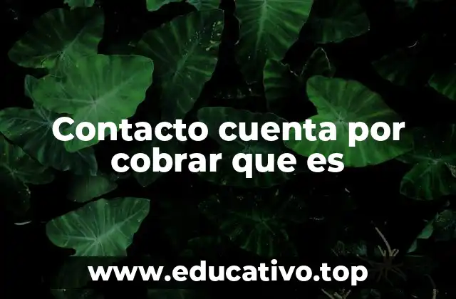 Contacto cuenta por cobrar que es