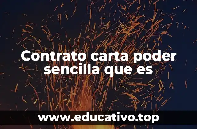 Contrato carta poder sencilla que es