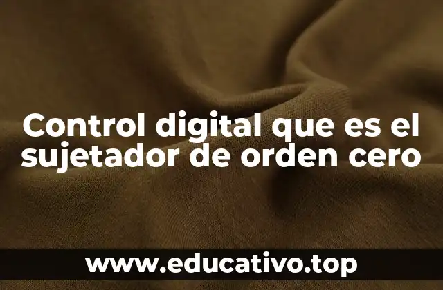 Control digital que es el sujetador de orden cero