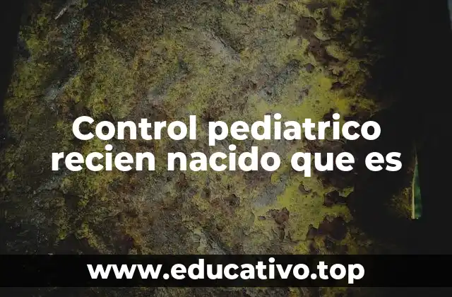 Control pediatrico recien nacido que es
