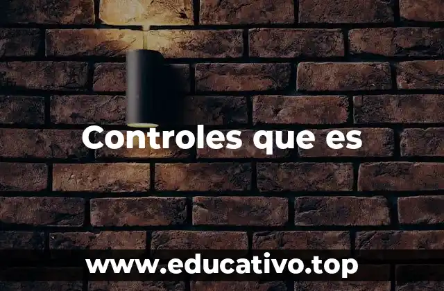 Controles que es
