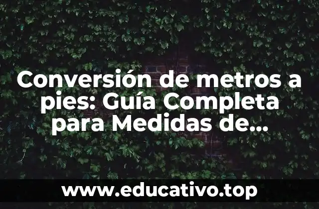 Conversión de metros a pies: Guía Completa para Medidas de Longitud