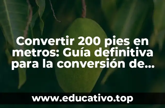 Convertir 200 pies en metros: Guía definitiva para la conversión de unidades de longitud