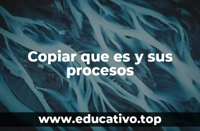 Copiar que es y sus procesos