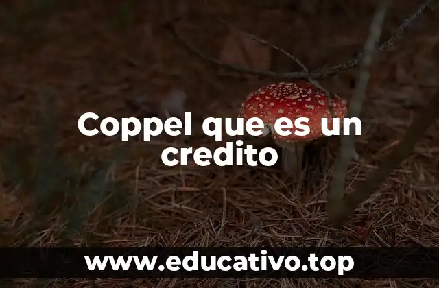 Coppel que es un credito