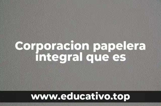 Corporacion papelera integral que es