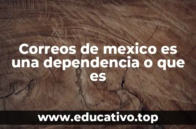 Correos de mexico es una dependencia o que es