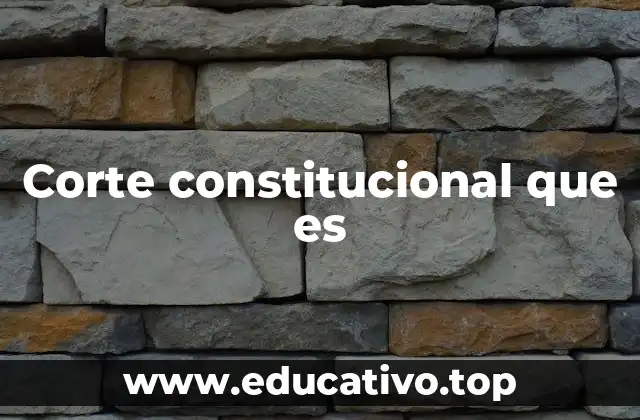 Corte constitucional que es