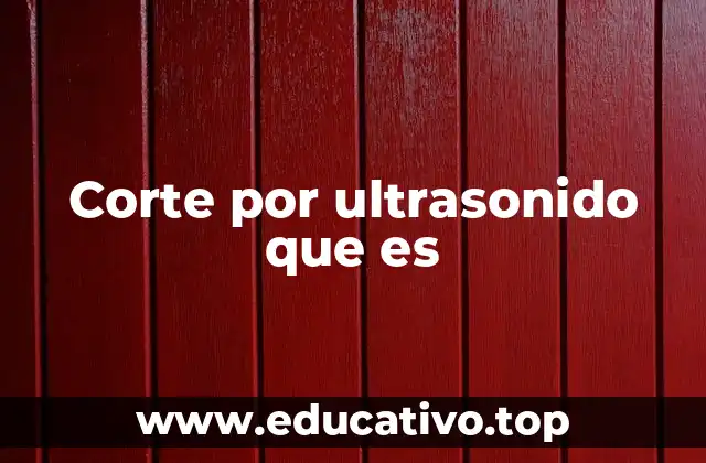 Corte por ultrasonido que es