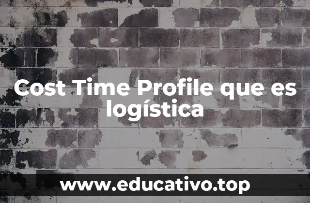 Cost Time Profile que es logística