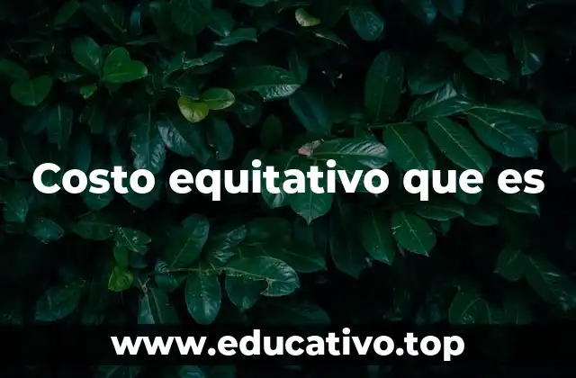 Costo equitativo que es
