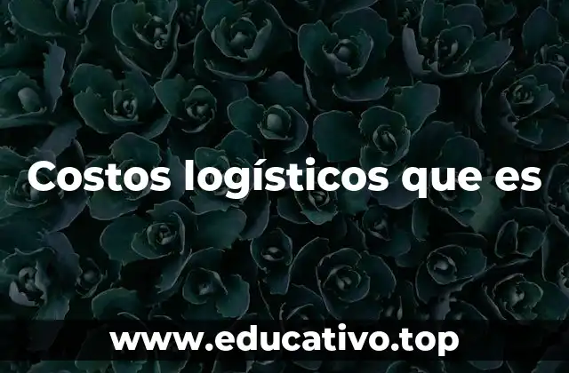 Costos logísticos que es