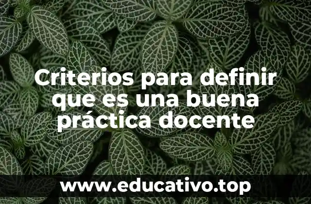 Cómo se identifican las prácticas docentes efectivas