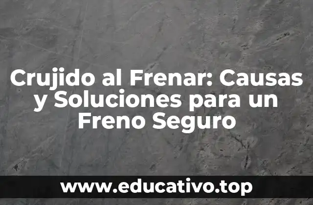 Crujido al Frenar: Causas y Soluciones para un Freno Seguro