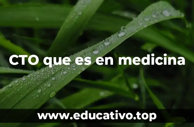CTO que es en medicina