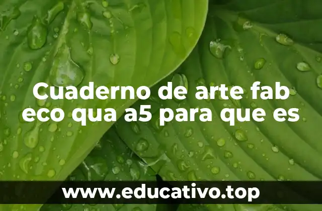 Cuaderno de arte fab eco qua a5 para que es