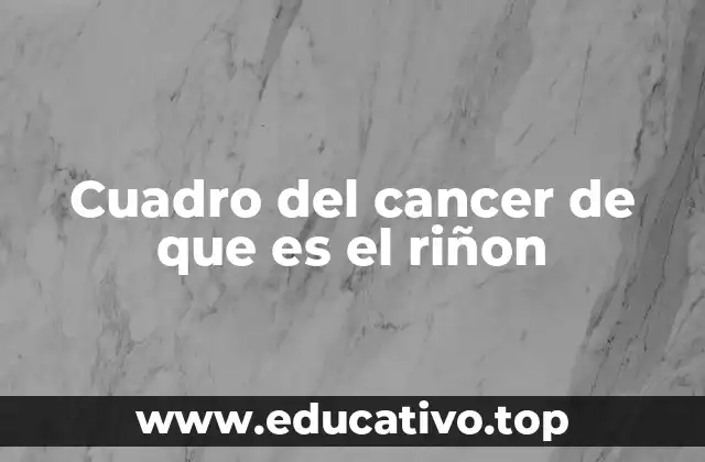 Cuadro del cancer de que es el riñon
